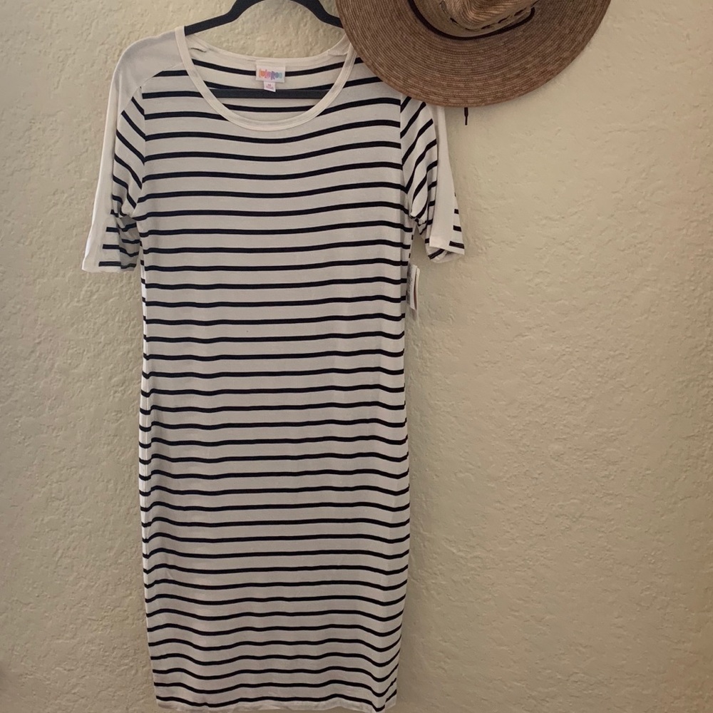 Lula Roe stripe midi dress